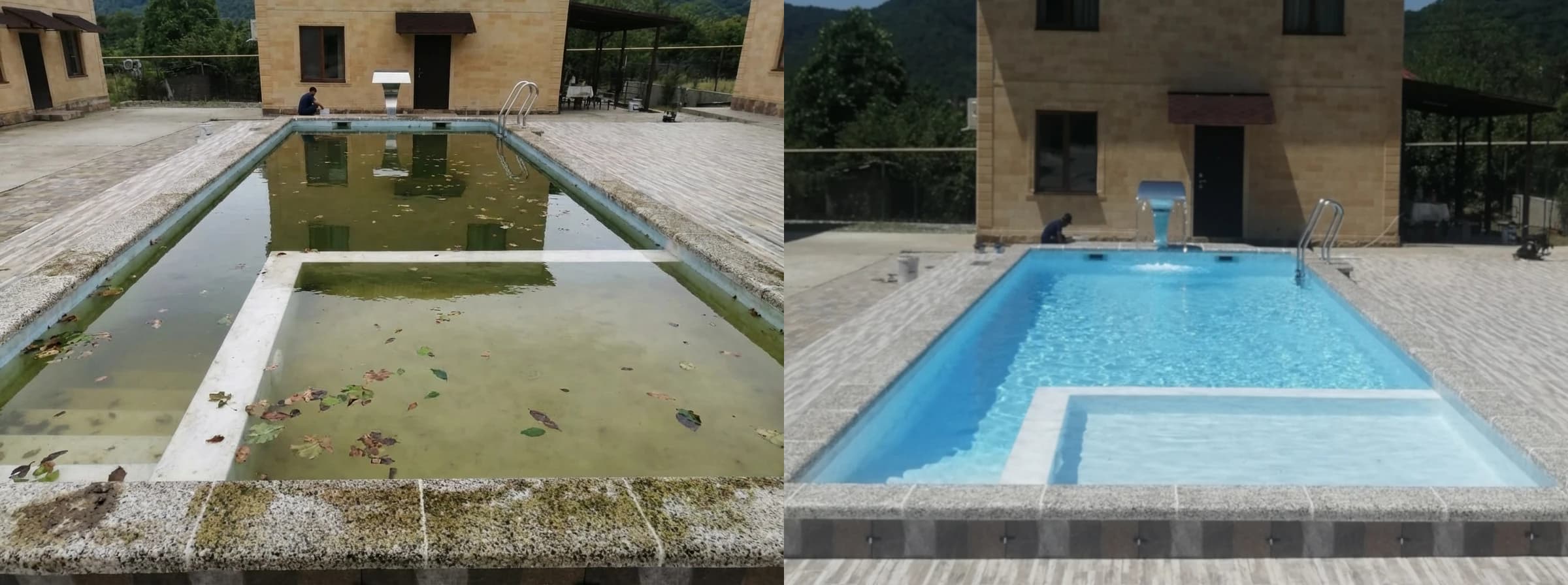 Результат обслуживания бассейна в гостинице