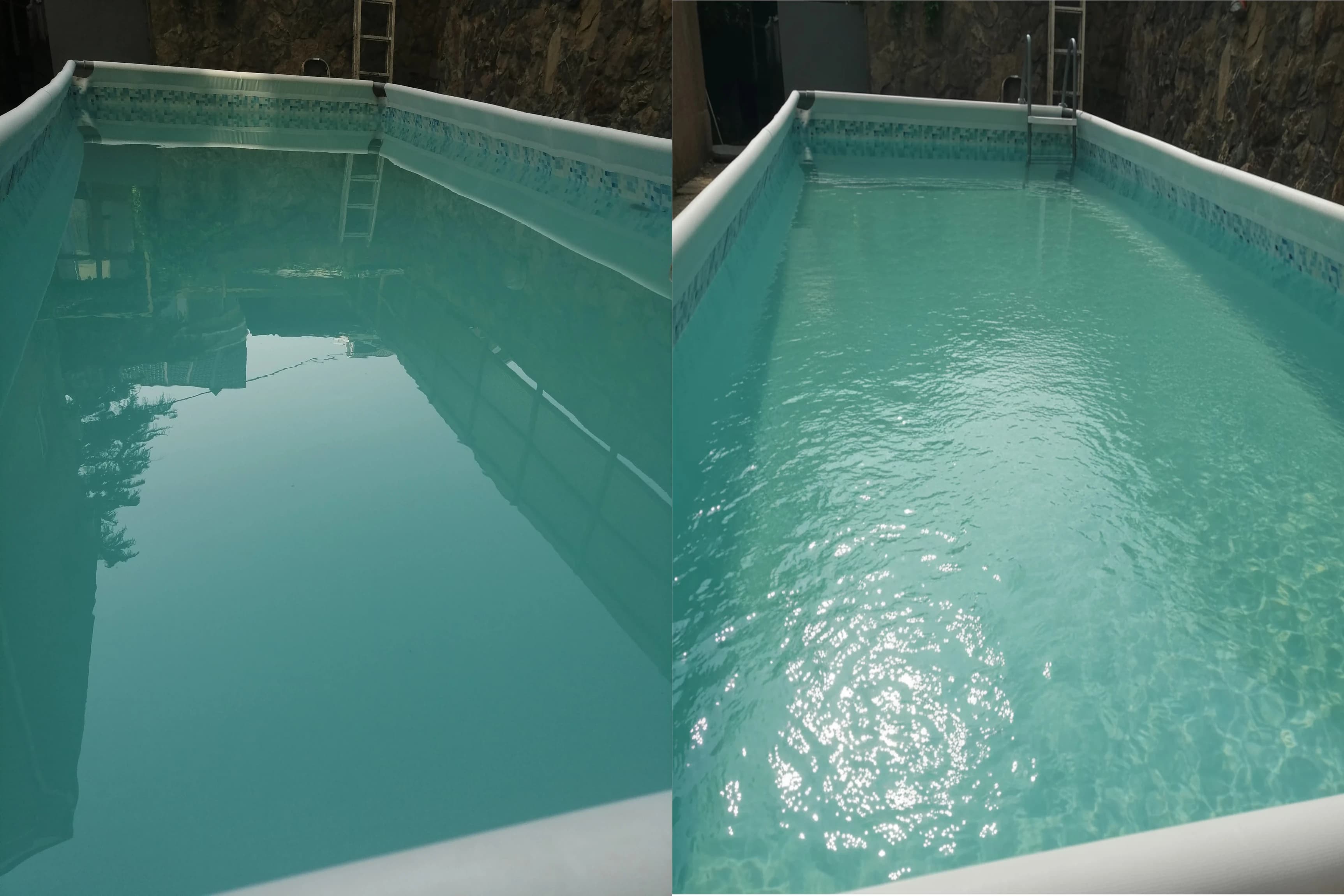 Результат обслуживания каркасного бассейна